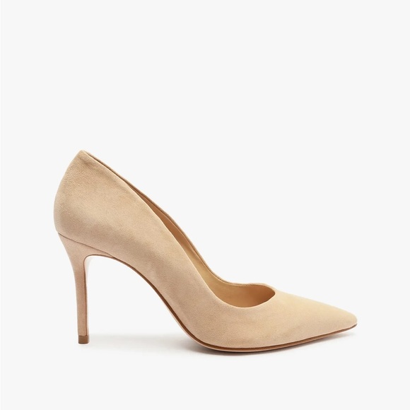 ✨SCHUTZ LOU LO SUEDE PUMP HEELED SHOES HONEY BEIGE 9 - Picture 1 of 10